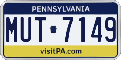 PA license plate MUT7149