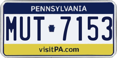 PA license plate MUT7153