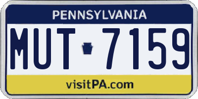 PA license plate MUT7159