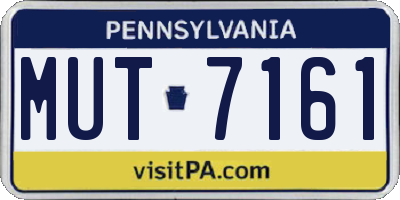 PA license plate MUT7161