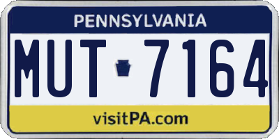 PA license plate MUT7164