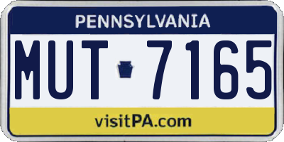 PA license plate MUT7165