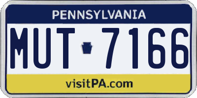 PA license plate MUT7166