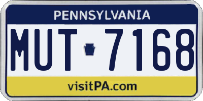 PA license plate MUT7168