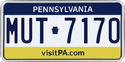PA license plate MUT7170