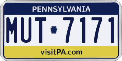 PA license plate MUT7171