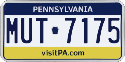 PA license plate MUT7175