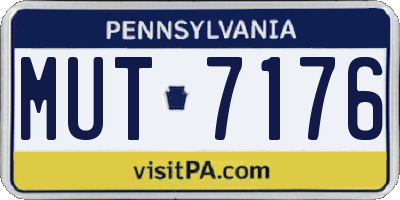PA license plate MUT7176
