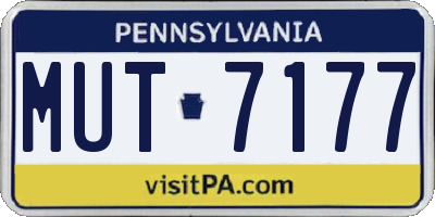 PA license plate MUT7177
