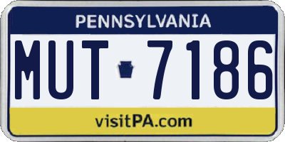 PA license plate MUT7186