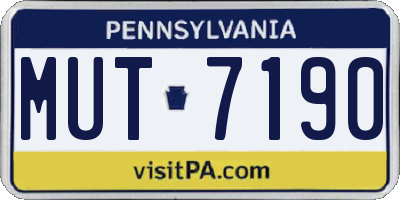 PA license plate MUT7190