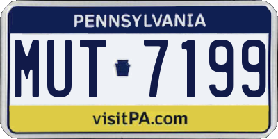 PA license plate MUT7199