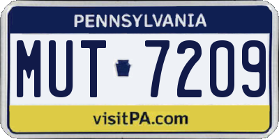 PA license plate MUT7209
