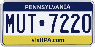 PA license plate MUT7220
