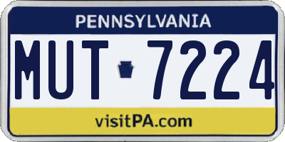 PA license plate MUT7224