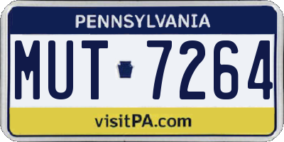 PA license plate MUT7264
