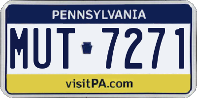 PA license plate MUT7271