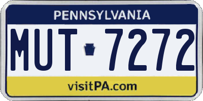 PA license plate MUT7272