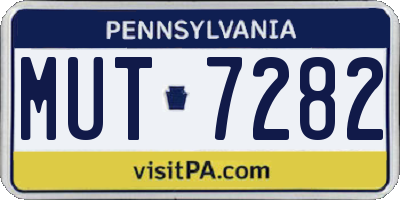 PA license plate MUT7282