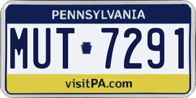 PA license plate MUT7291