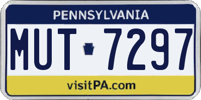 PA license plate MUT7297