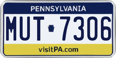 PA license plate MUT7306