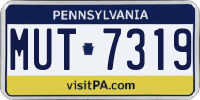 PA license plate MUT7319