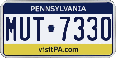 PA license plate MUT7330
