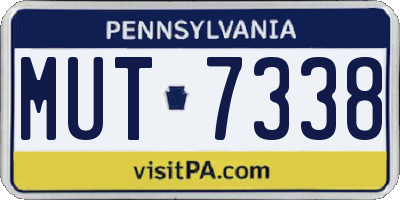 PA license plate MUT7338