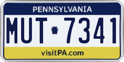 PA license plate MUT7341