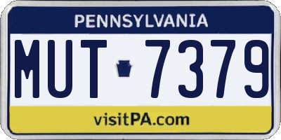 PA license plate MUT7379
