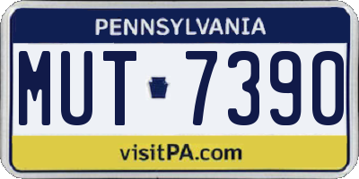 PA license plate MUT7390