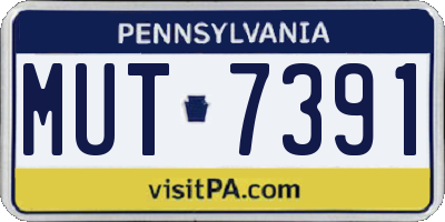 PA license plate MUT7391