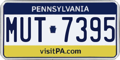 PA license plate MUT7395