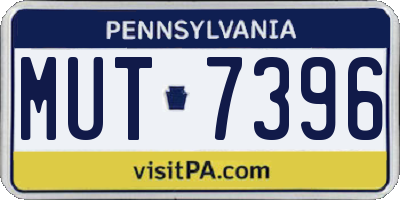 PA license plate MUT7396