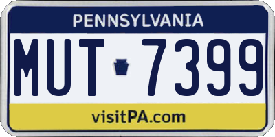 PA license plate MUT7399