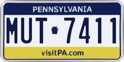 PA license plate MUT7411