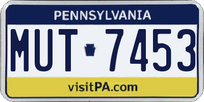PA license plate MUT7453
