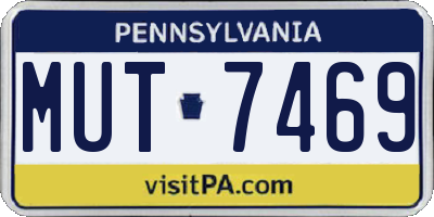 PA license plate MUT7469