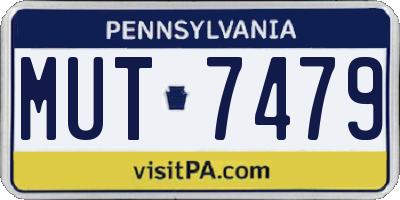 PA license plate MUT7479