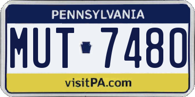 PA license plate MUT7480