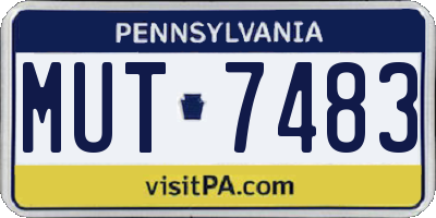 PA license plate MUT7483
