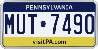 PA license plate MUT7490