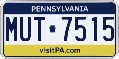 PA license plate MUT7515