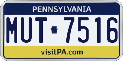 PA license plate MUT7516