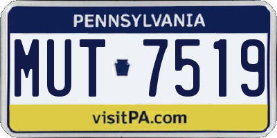 PA license plate MUT7519