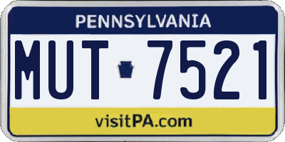 PA license plate MUT7521