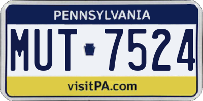PA license plate MUT7524