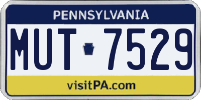 PA license plate MUT7529