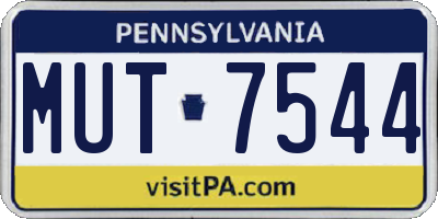 PA license plate MUT7544